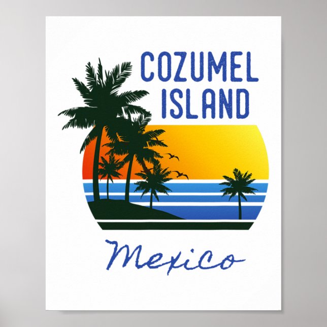 Poster Retrô Legal Cozumel Original México Bebe Mulheres  (Frente)