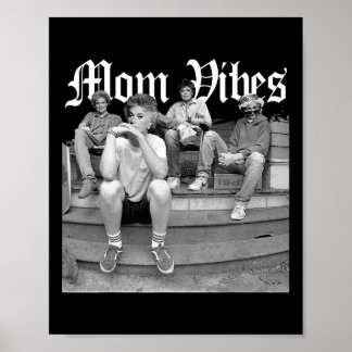 Poster Retro Mãe 90 Vibes Vintage Dia de as mães Mãe Thug