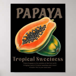 Poster Retro Mamão Engraçado Para Mulheres Homens,cottage