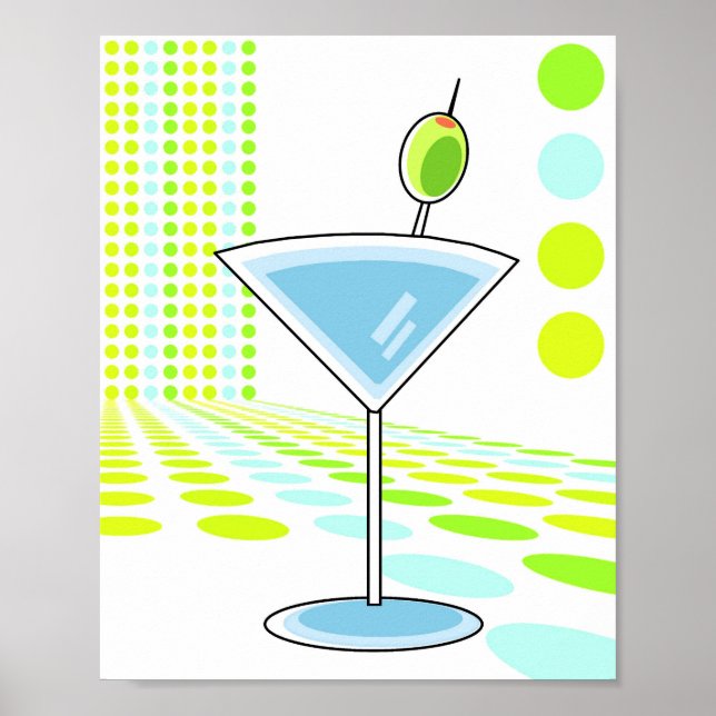 Poster Retro Martini 8x10 (Frente)