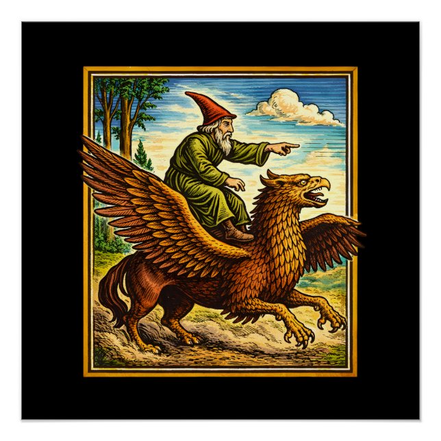 Pôster Retro Medieval Snail Rider Fantasy Tee Postcard (Frente)