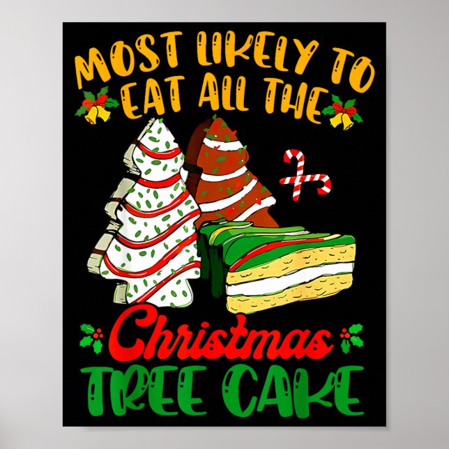 Poster Retro Most Likely To Eat All The Christmas Tree Ca (Frente)