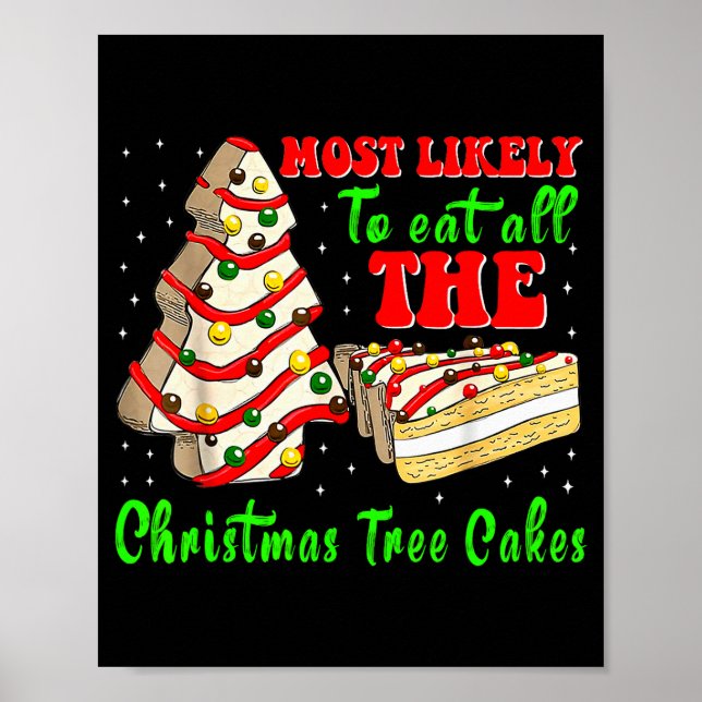 Poster Retro Most Likely To Eat All The Christmas Tree Ca (Frente)