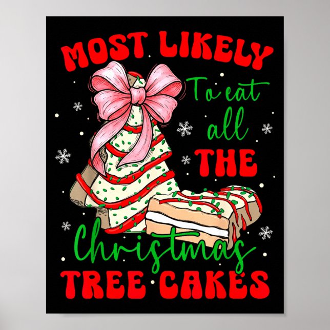 Poster Retro Most Likely To Eat All The Christmas Tree Ca (Frente)
