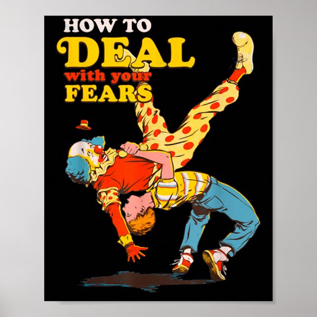 Poster Retro Motivation Quote How To With Your Fears Funn (Frente)