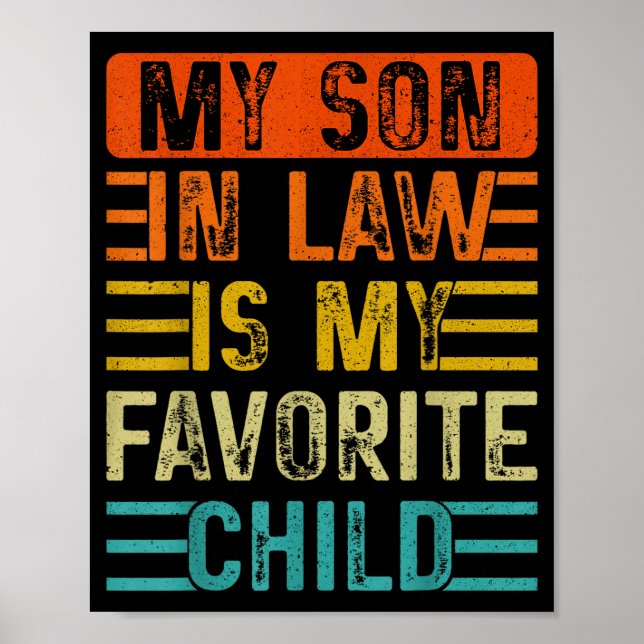 Poster Retro My Son In Law Is My Favorite Child Funny Fam (Frente)
