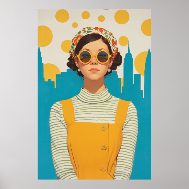 Poster Retro New York Sunshine (Frente)