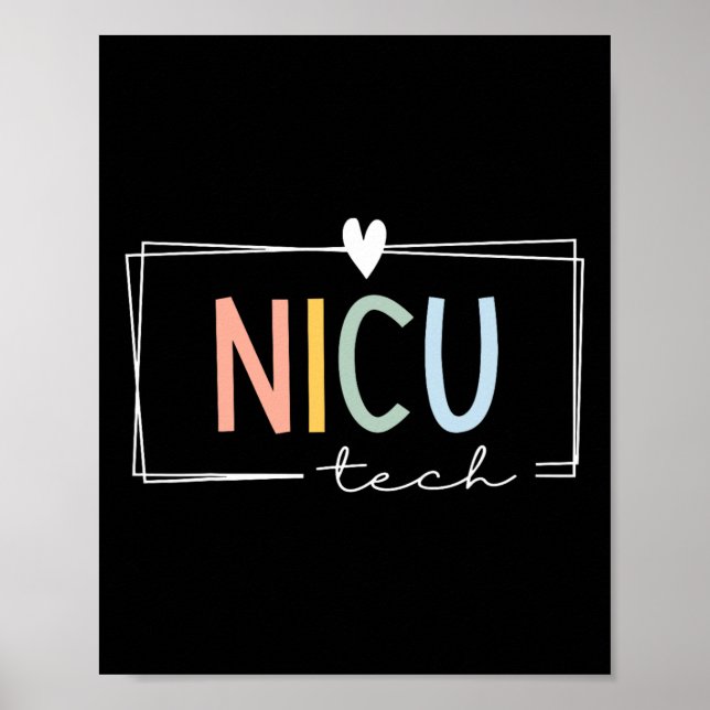 Poster Retro Nicu Tech Neonatal Intensification Unit Icu  (Frente)