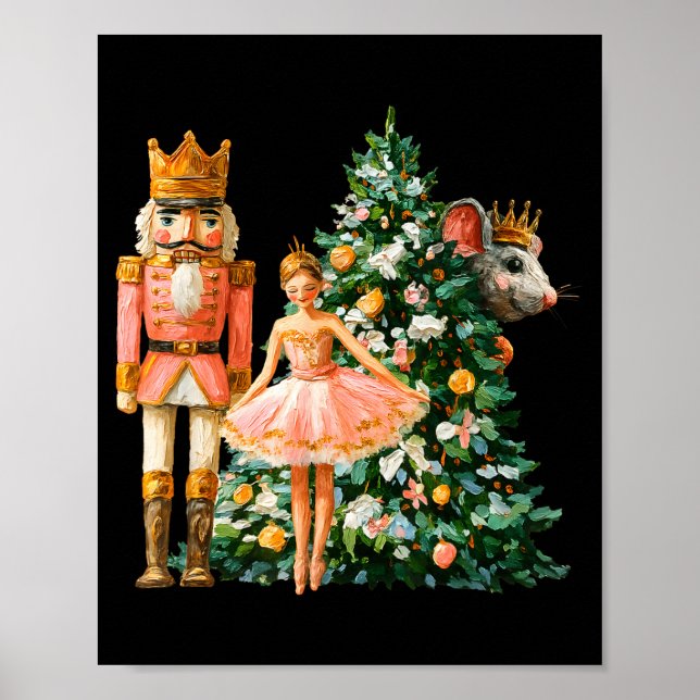 Poster Retro Nutcracker Ballet Nk Christmas Xmas Vibes Wo (Frente)
