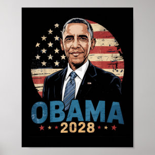 Poster Retro Obama Vintage Presidente 2028 Obama