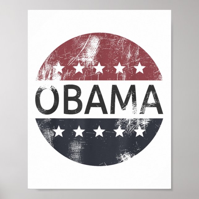 Poster Retro Obama Vintage Votação Presidente Barack Obam (Frente)