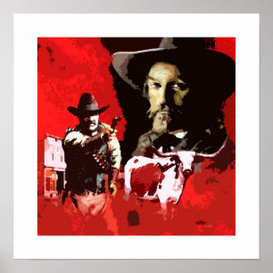 Poster retro ocidental do pop art