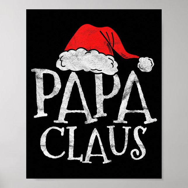 Poster Retro Papa Claus Gift Funny Christmas Santa Costum (Frente)