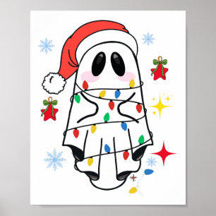 Poster Retro Papais noeis Fantasmas Natal Natal Natal Nat