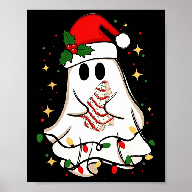 Poster Retro Papais noeis Fantasmas Natal Natal Natal Nat (Frente)