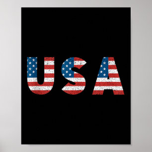Poster Retro Patriótico Americano 20 Ja