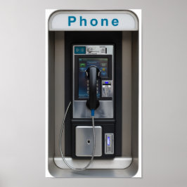 Poster Retro Payphone Design, Vintage Telephone Booth Art