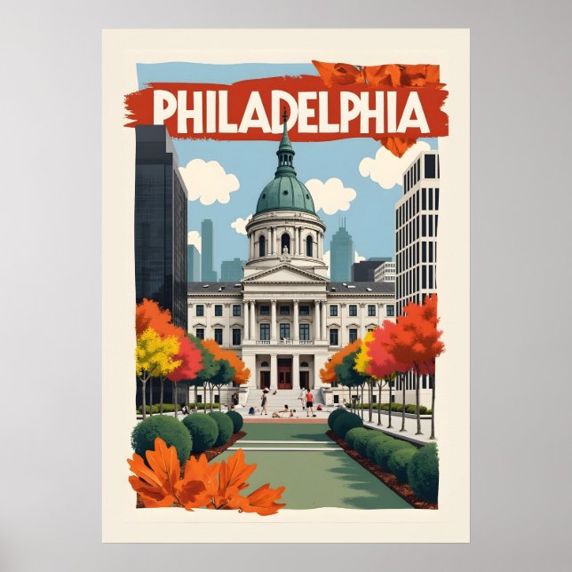 Poster Retro Philadelphia (Frente)