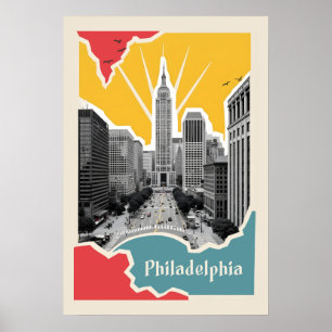 Poster Retro Philadelphia