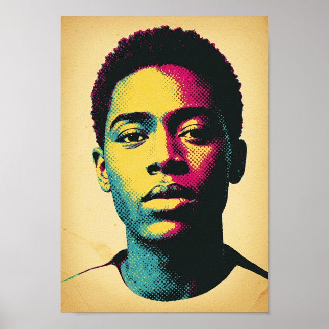 Poster Retro Pop Art Portrait Print (Frente)