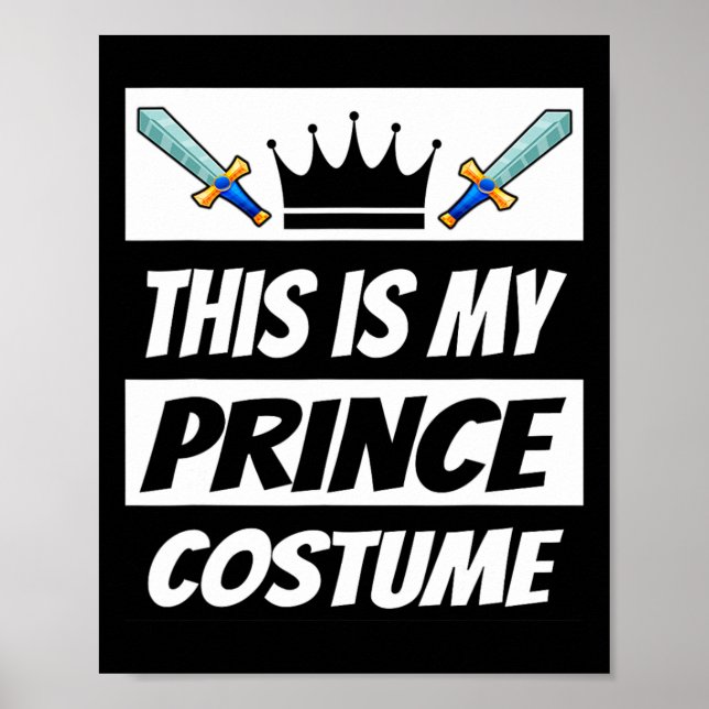 Poster Retro Prince Costume Dia de as Bruxas engraçado Fi (Frente)