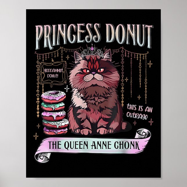 Poster Retro Princesa Rosquinha Dungeon Crawler Carl Book (Frente)