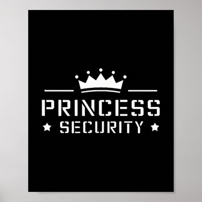 Poster Retro Princess Security Boys Brother Pai de Aniver (Frente)