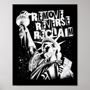 Poster Retro Remover Reverter Reverter Manifestação de Li