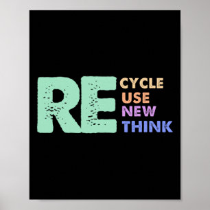 Poster Retro Removido Reciclar de Memória Reutilizar Reno