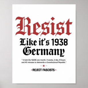 Poster Retro Resiste Como Sua Alemanha De 1938