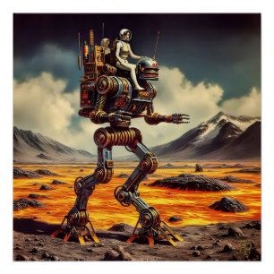 Pôster Retro Robótico