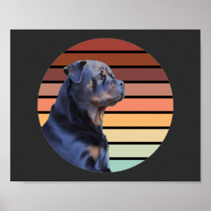 Poster Retro Rottweiler