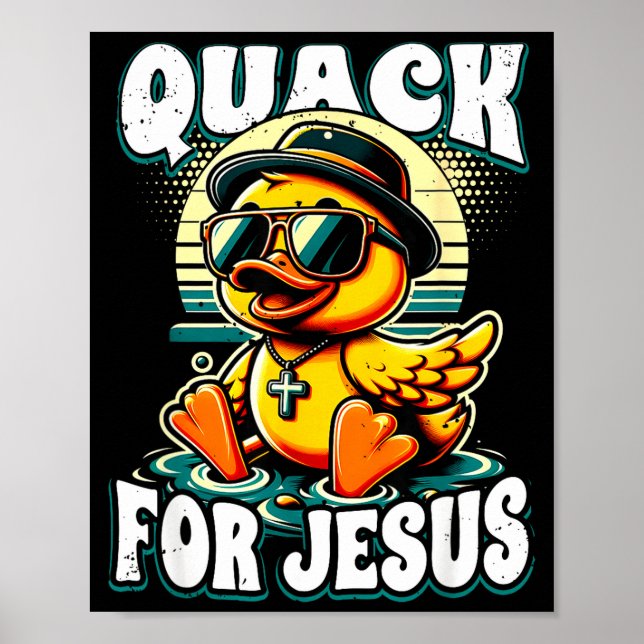Poster Retro Rubber Duck Christian Rubber Ducky Quacks Fo (Frente)