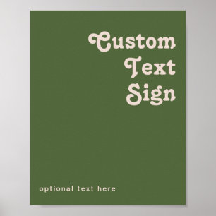 Poster Retro Simples Cartões e presentes verdes em aze