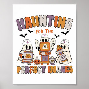 Poster Retro Sonógrafo Ultrasound Tech Halloween Vasrua