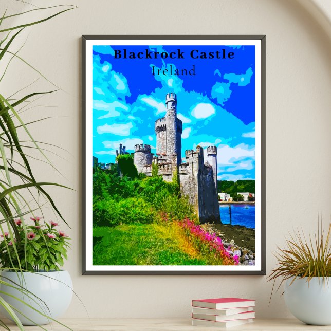 Poster Retro Style Blackrock Castle, Cork Irlanda (Criador carregado)