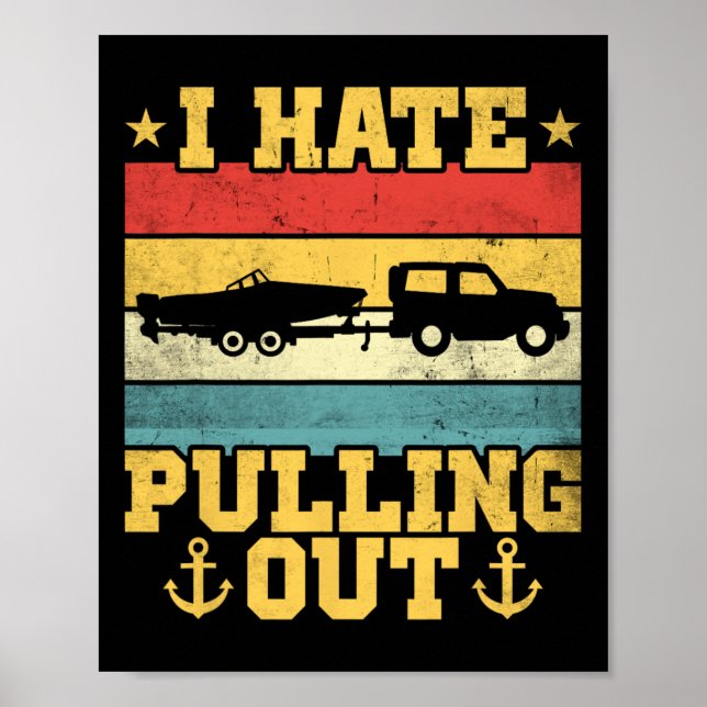 Poster Retro Sunset I Odeio Puxar (Frente)
