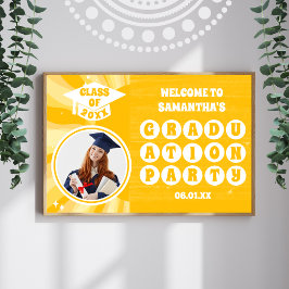 Poster Retro Sunshine Photo Festa de formatura Welcome