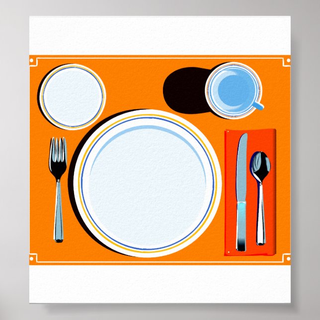 Poster Retro Table Setting (Frente)