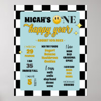 Retro Um Feliz Cara Primeiro Sinal de Marco de Ani