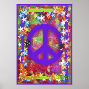Poster retro V da paz