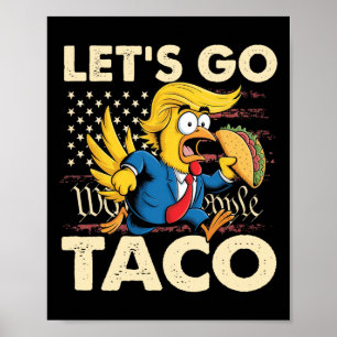 Poster Retro Vamos Ir Taco Funny Vamos Ir Taco Para Homen