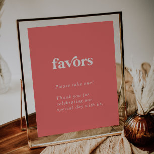 Poster Retro Verão   Favores De Casamento Rosa Quente