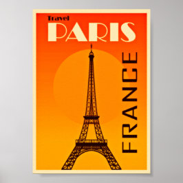 Poster Retro viagem Paris