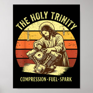 Poster Retro Vintage A Santíssima Trindade Compressão Com
