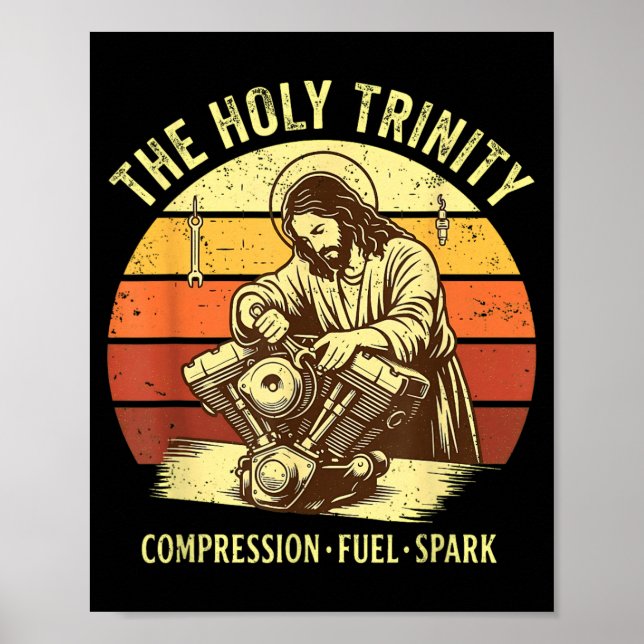 Poster Retro Vintage A Santíssima Trindade Compressão Com (Frente)