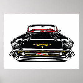 Poster Retro Vintage Classic Car Front Pop Art