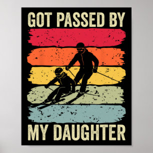 Poster Retro Vintage Foi Dado à Minha Filha Piada de Esqu