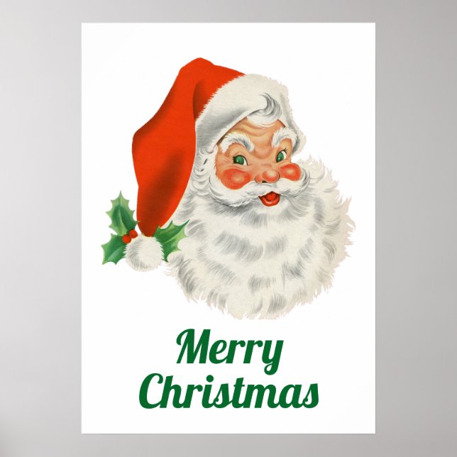 Poster Retro Vintage Jolly Papai Noel Natal (Frente)