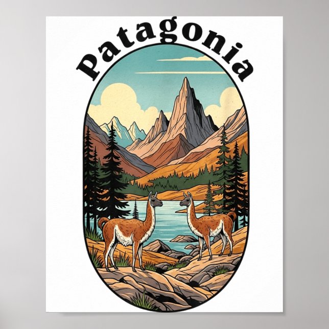 Poster Retro Vintage Patagonia Outdoor  (Frente)